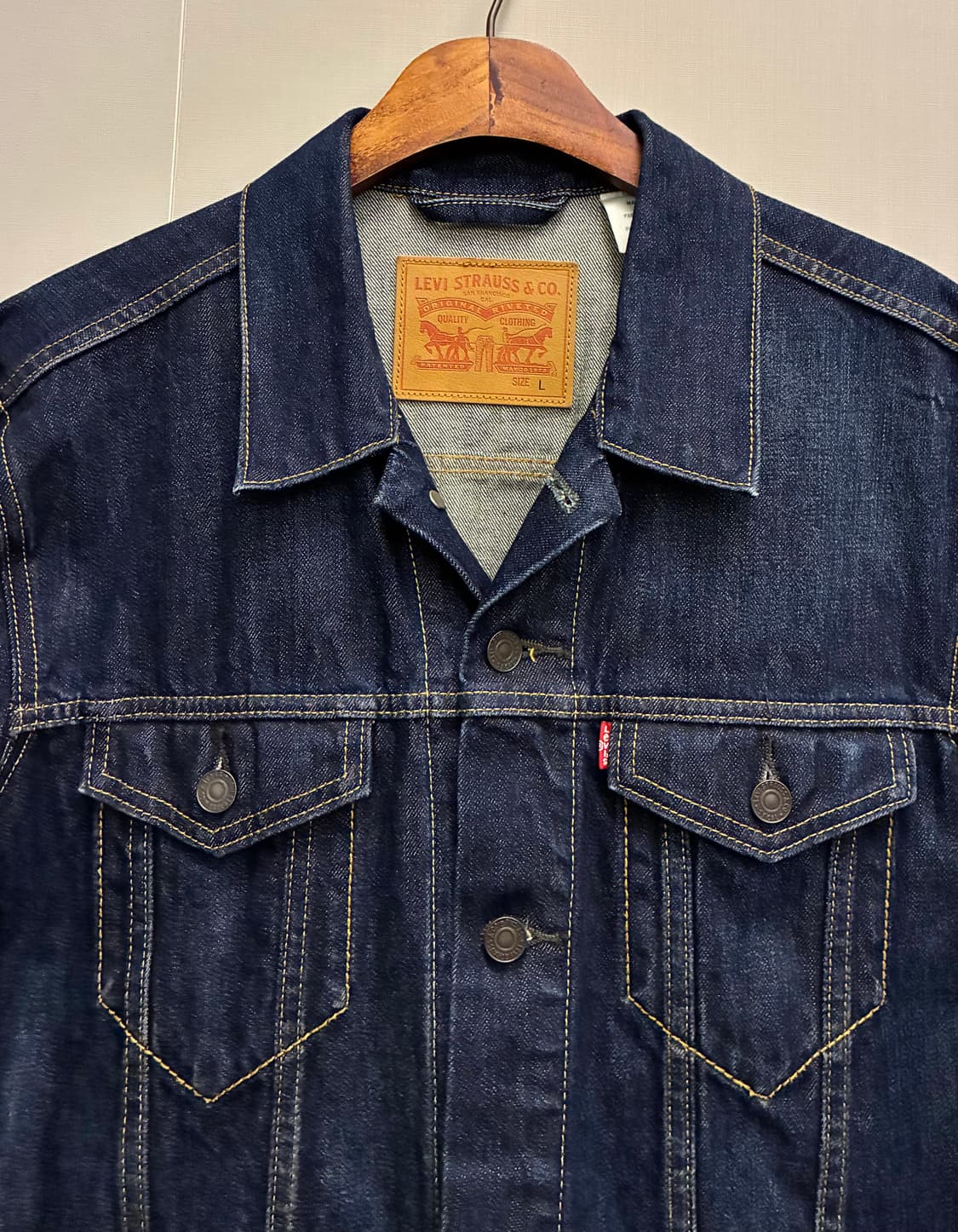 (L)리바이스 3세대 72334 진청 데님 트러커자켓 데님자켓 청자켓 상품이미지3