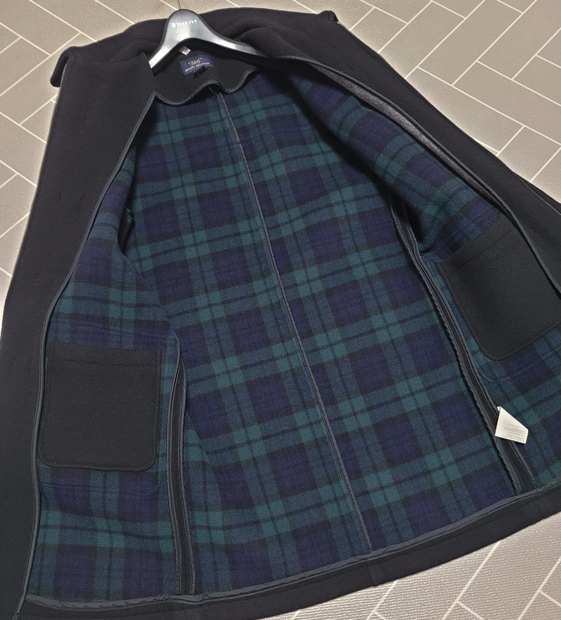 브룩스 브라더스 울 더블코트 블랙 95 (s) 상품이미지3