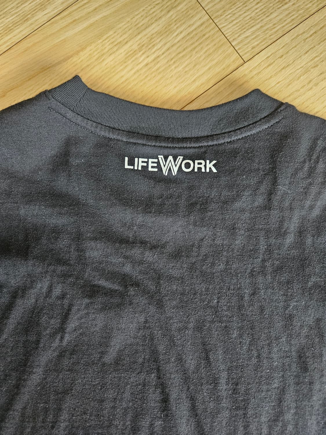 라이프워크 강아지 로고 반팔 티셔츠 흰색, 검은색 L 상품이미지4