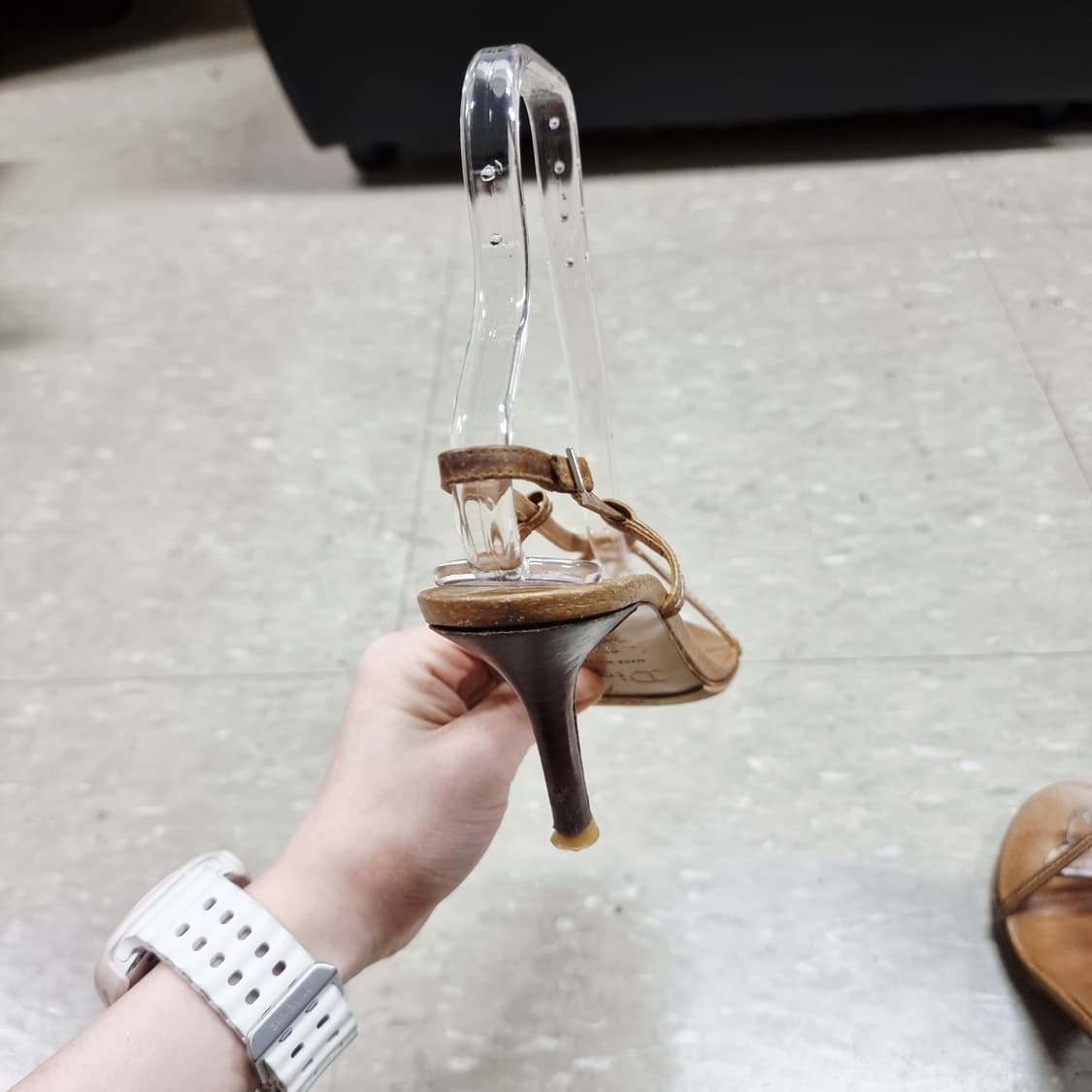 Dior 디올 가죽 샌들 오픈토힐 슬링백 구두 (225mm/35.5) 상품이미지8