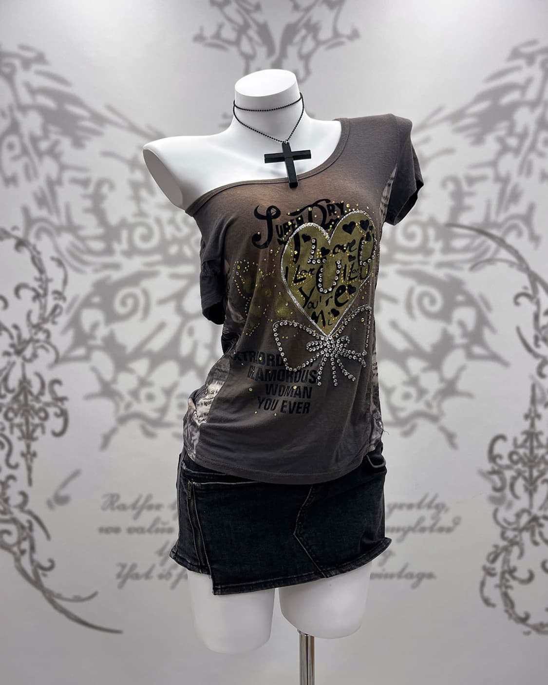 00's mesh cubic Y2K T-shirts 상품이미지1