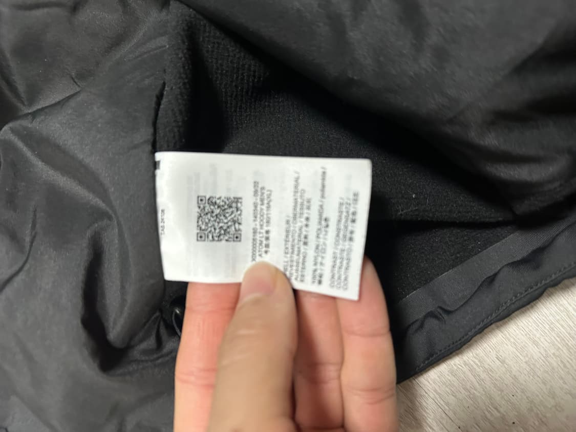 아크테릭스 아톰 LT 블랙 XL [1회착용] 상품이미지3