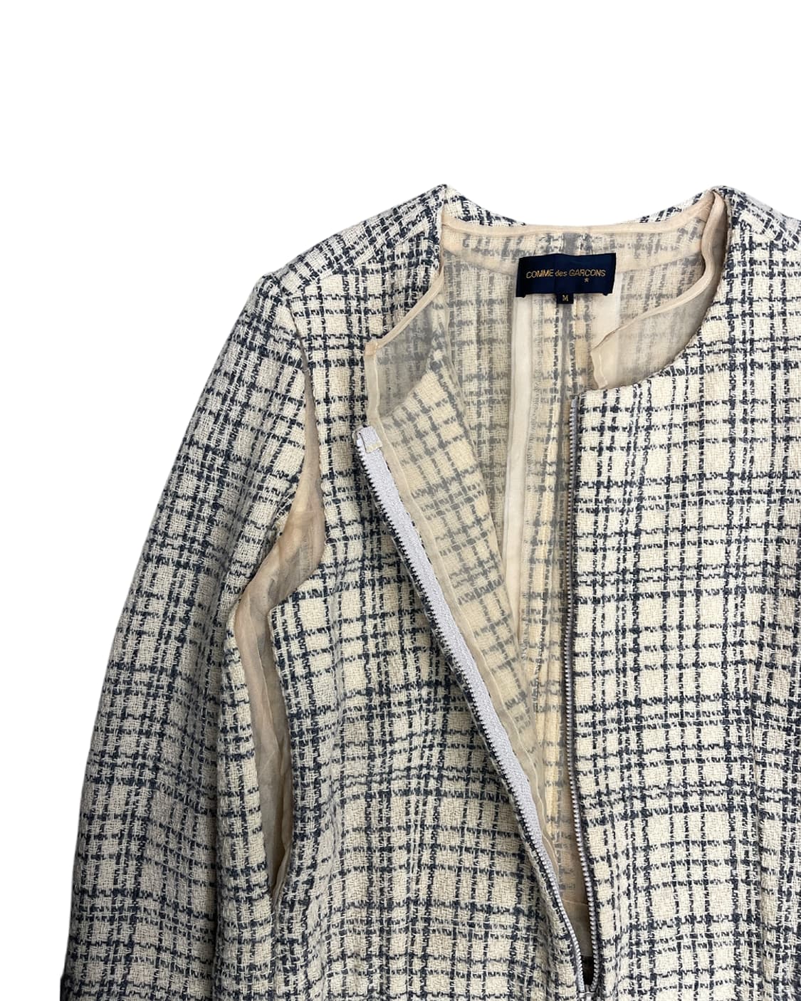 꼼데가르송 AD1997 레이어드 트위드 집업 드레스 상품이미지7