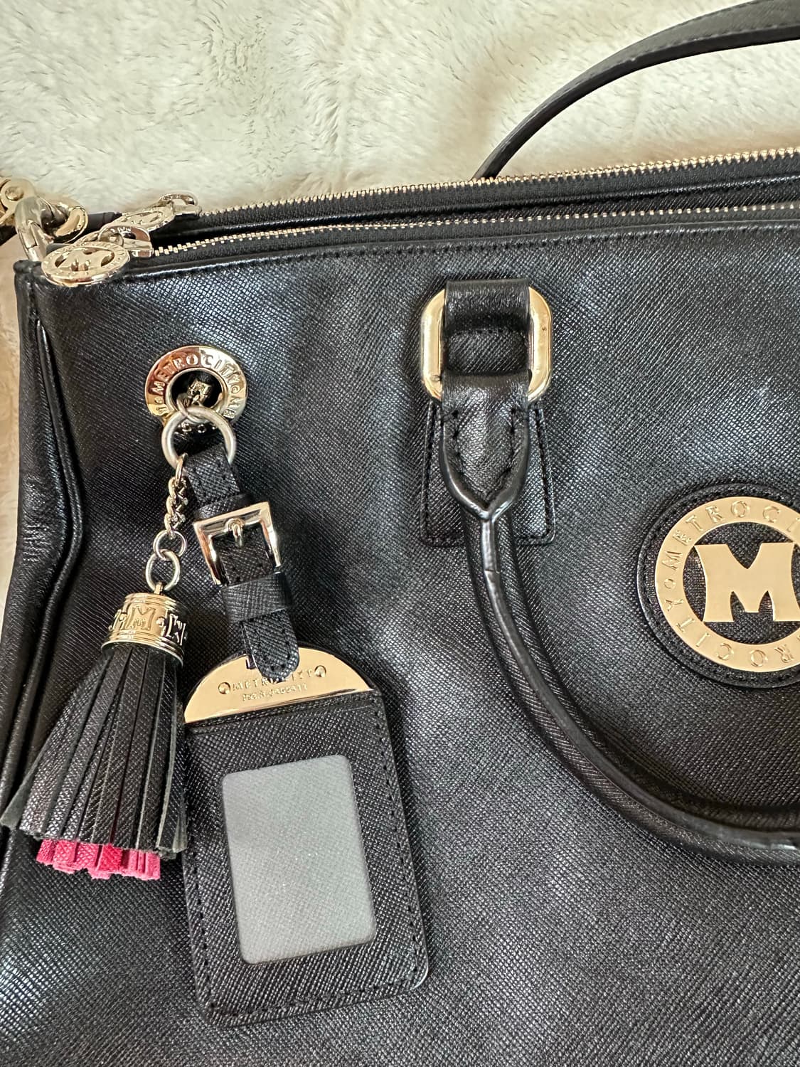 메트로시티 정품 사피아노 투웨이 토트백 (블랙/상태양호) 상품이미지1