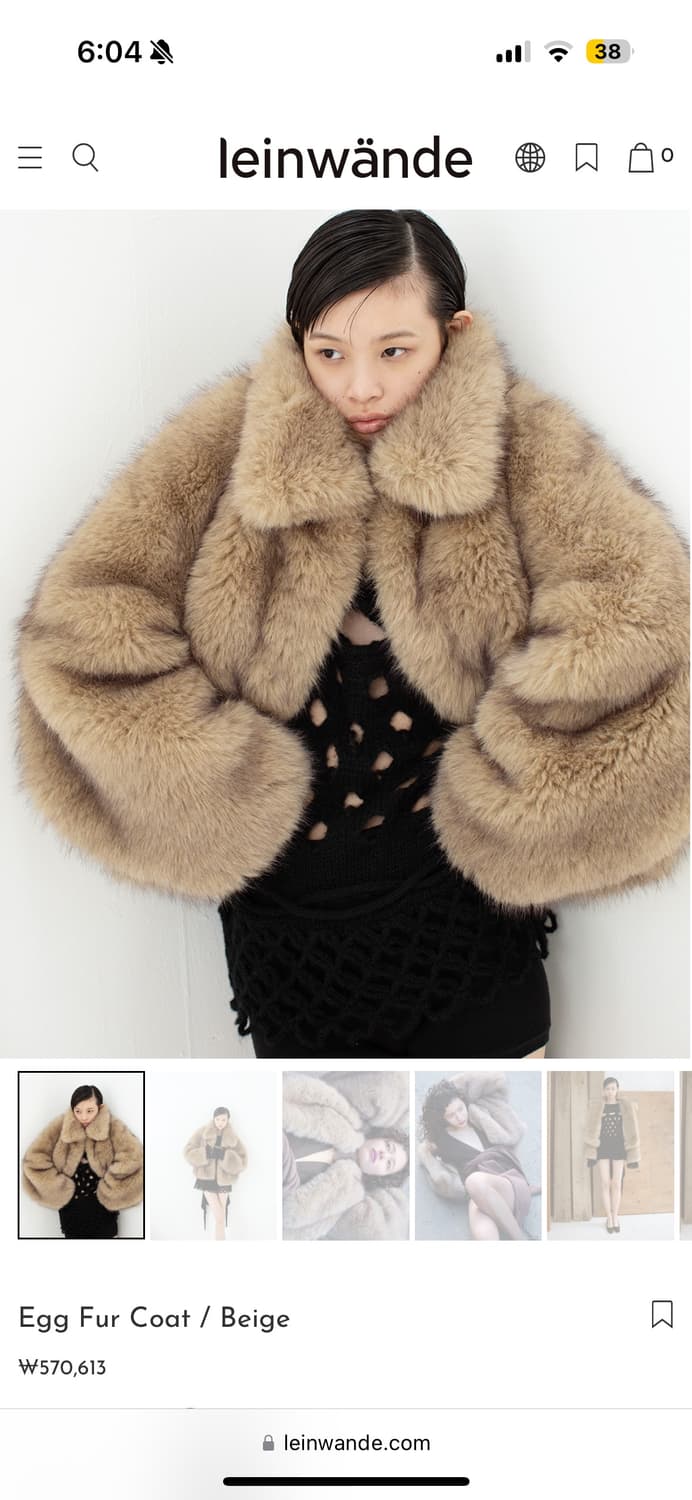 Leinwande 라인반데 퍼 egg fur 새제품 상품이미지3