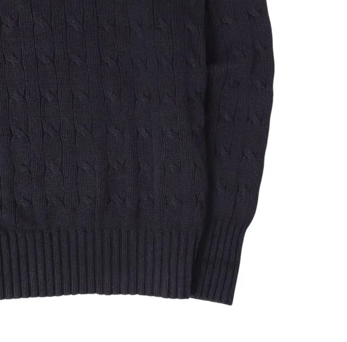 폴로 케이블 니트 블랙 L 상품이미지3