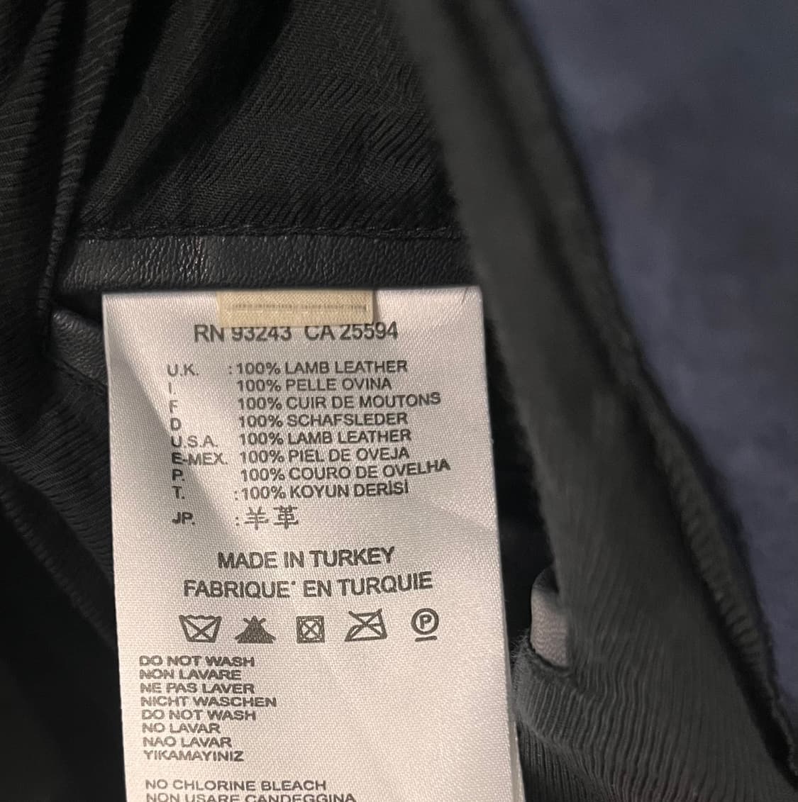 Diesel Black Gold 가죽 라이더 자켓 44 상품이미지7