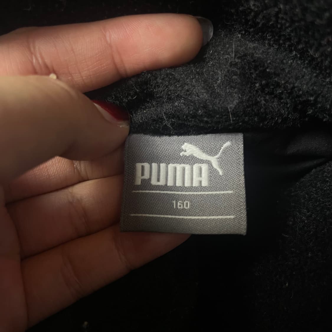 푸마 블랙 로고 패딩 160 상품이미지4