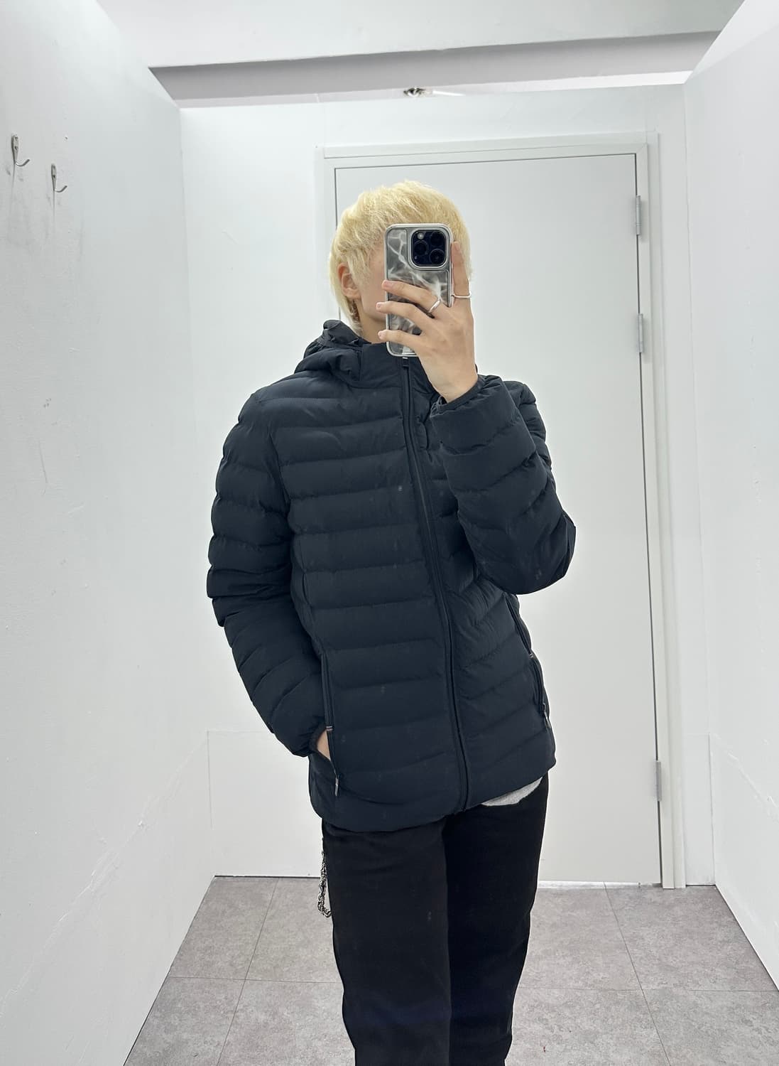 Vintage navy padded jacket 상품이미지7