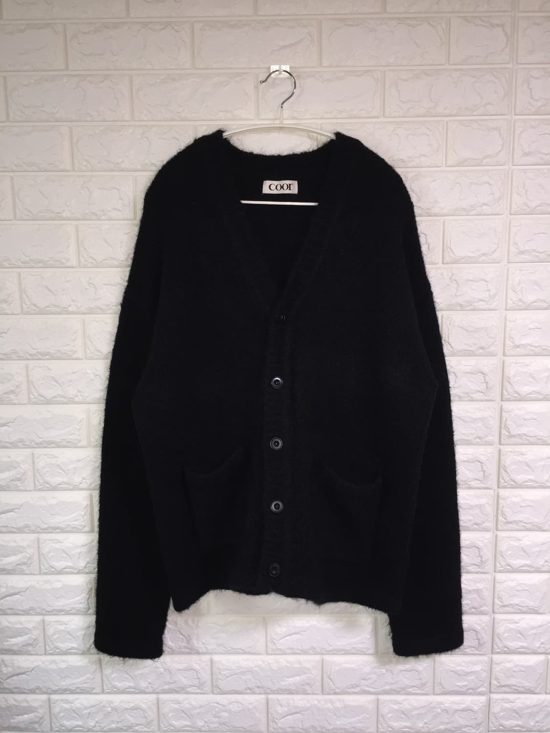 쿠어 coor 헤어리 소프트 알파카 가디건 L 상품이미지2