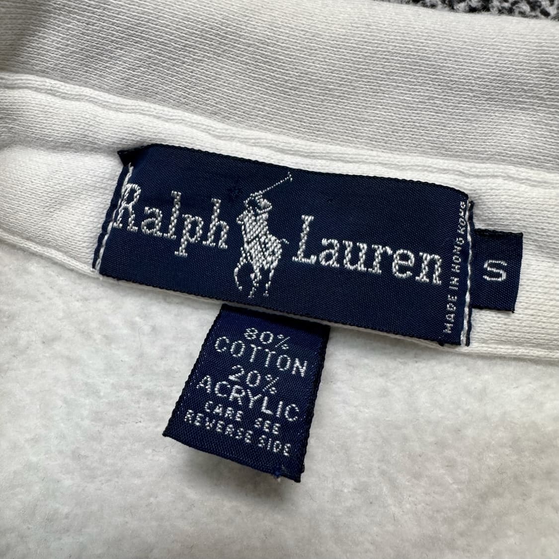 Name : 폴로 랄프로렌 시그니처로고 화이트컬러 스웻집업 :)  상품이미지3