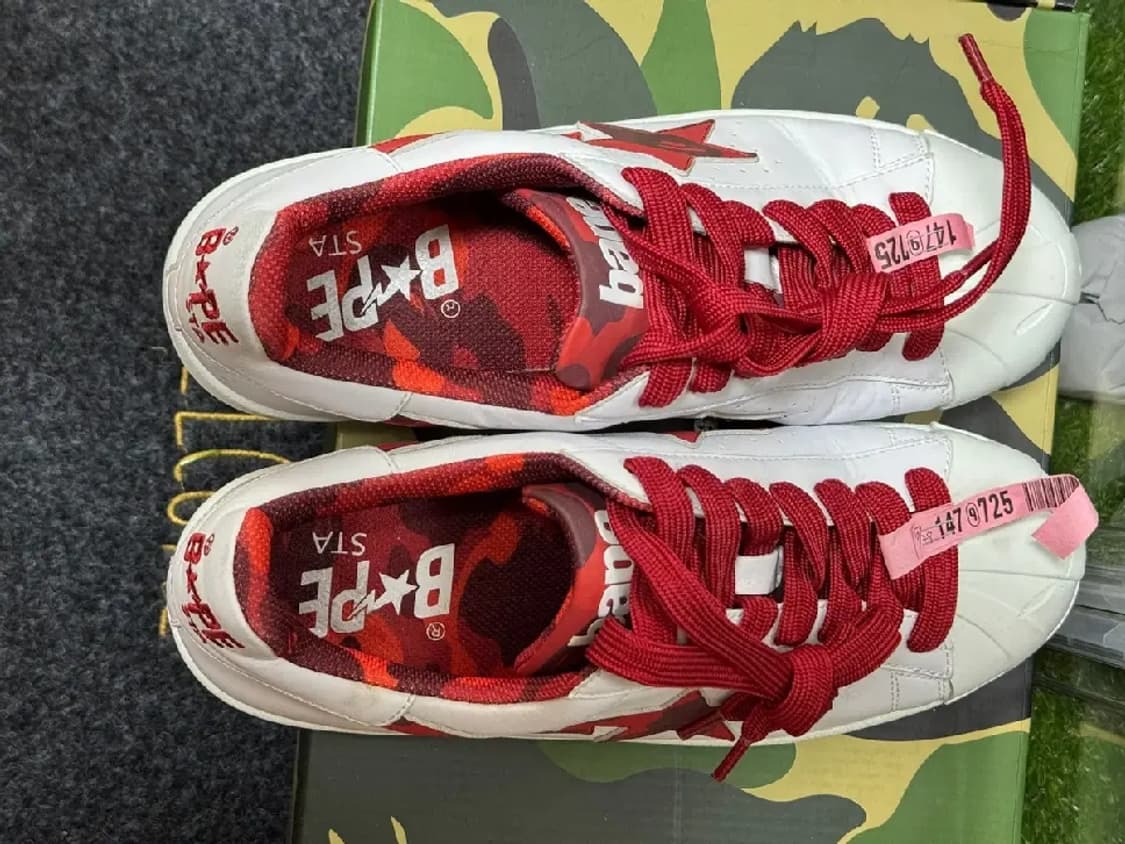 베이프 스컬 스타 레드 신발 275 상품이미지5