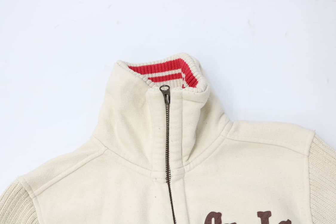 RUSTY 루스티 빈티지 니트 슬리브 하이넥 집업 자켓 (M-L) 상품이미지5