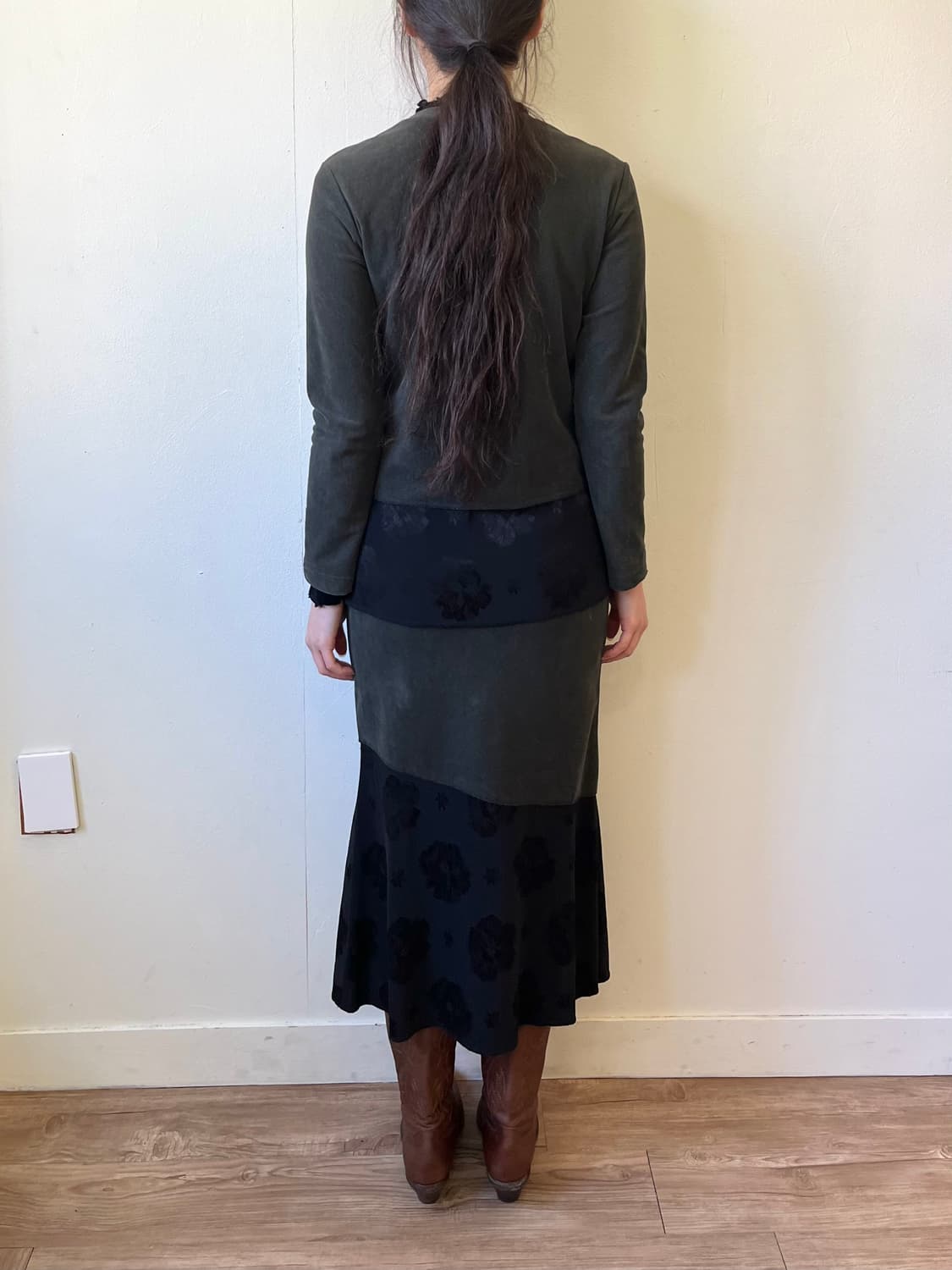 PARANOIA 올리브 레이어드 가디건 set up 상품이미지8