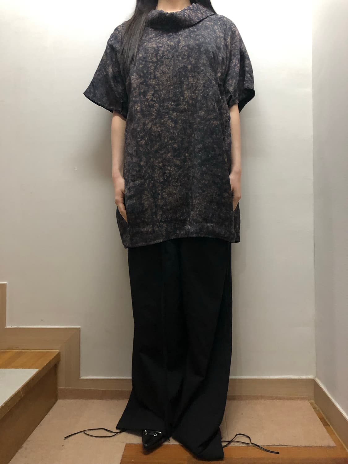 빈티지 블랙 오리엔탈 탑 상품이미지3