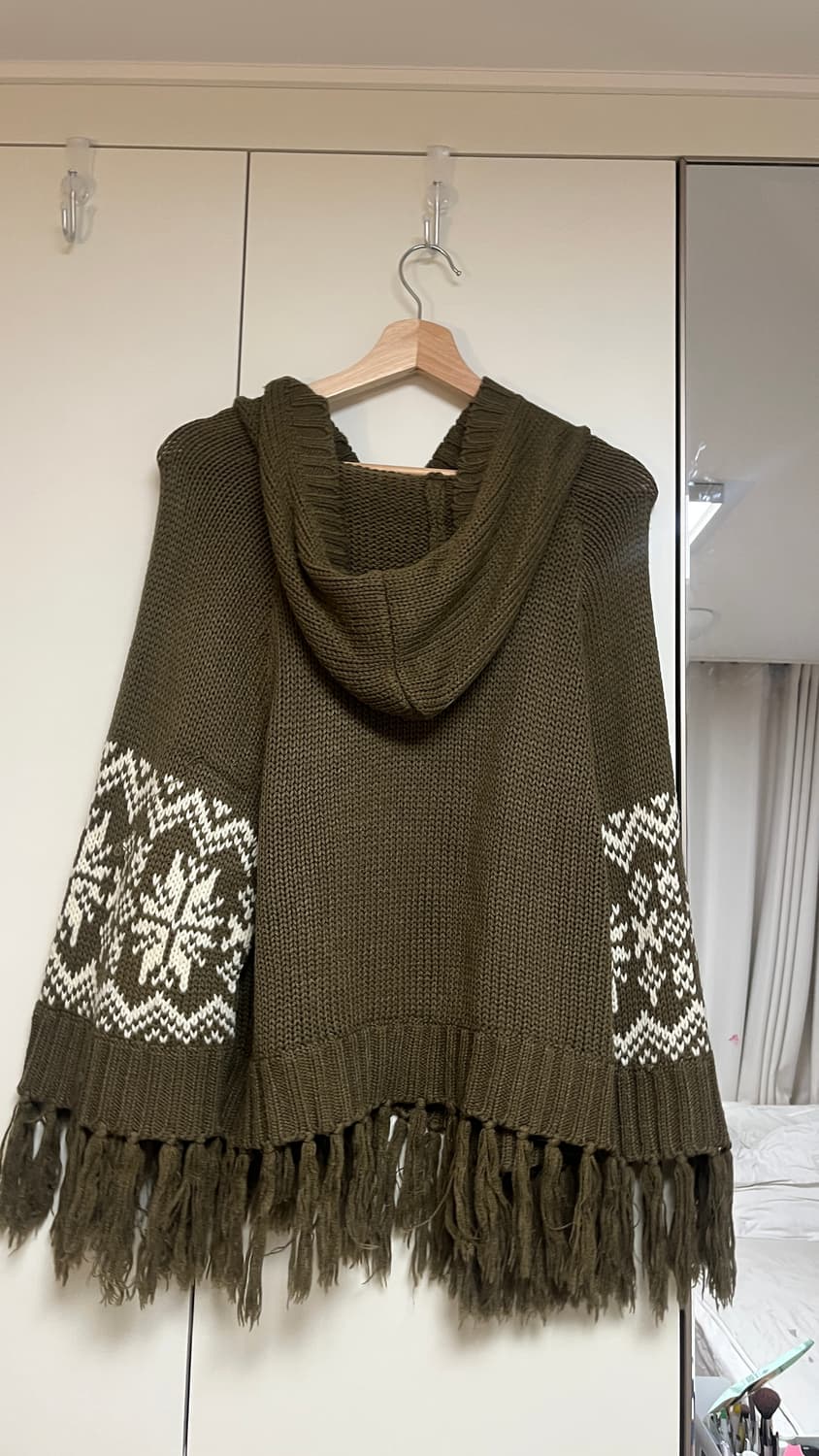 clessida 케이프 사슴 패턴 니트 숄 가디건 폰쵸 상품이미지2