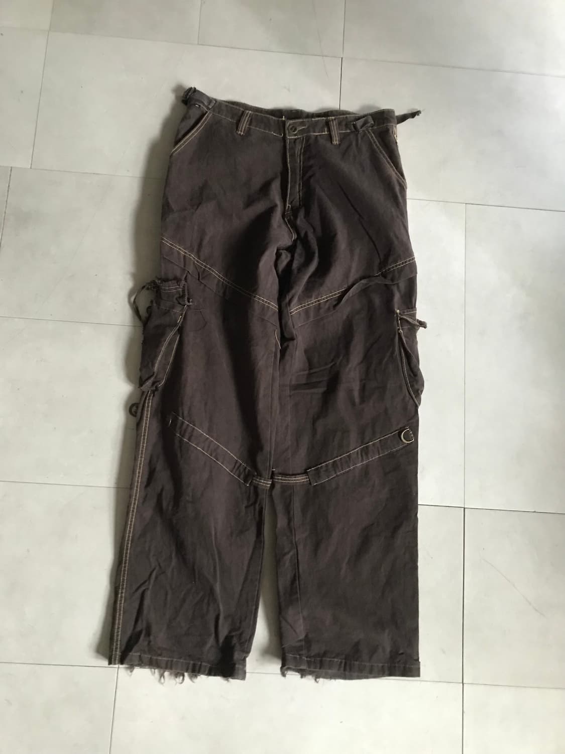 빈티지 포켓디테일 브라운 카고팬츠 상품이미지5