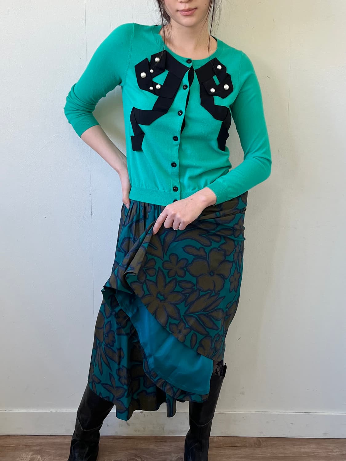 80‘s YSL 플라워 스커트 상품이미지7