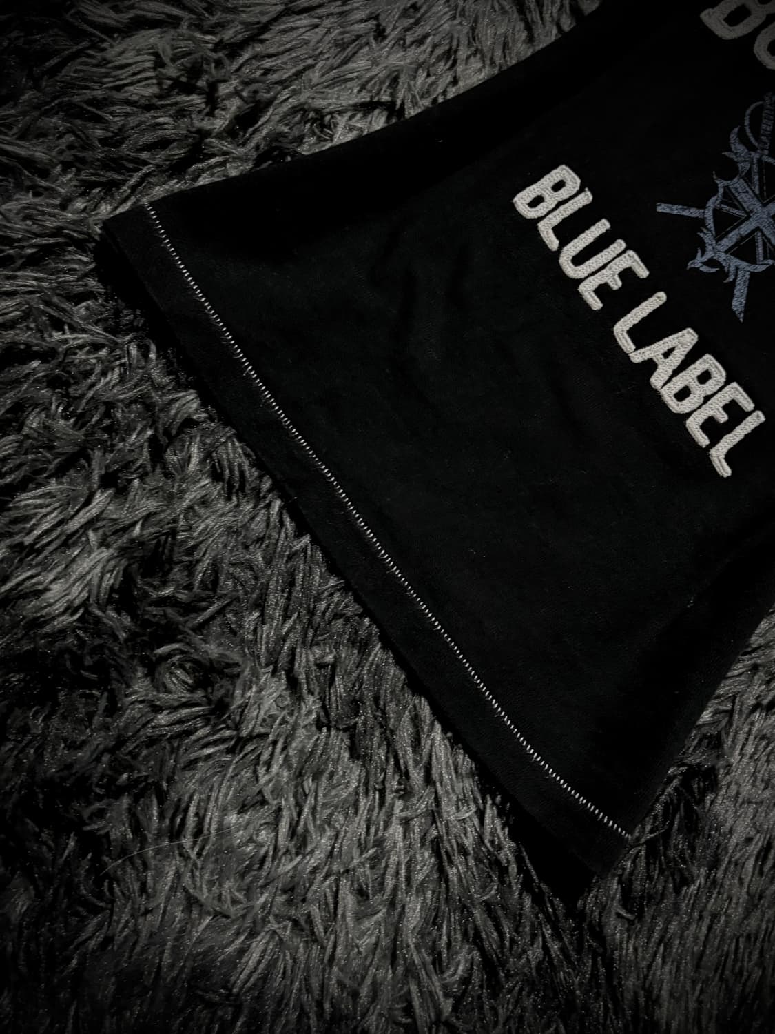 BURBERRY 블루라벨 스포티 유니온 프린팅 크롭 링거 반팔 티셔츠 상품이미지4