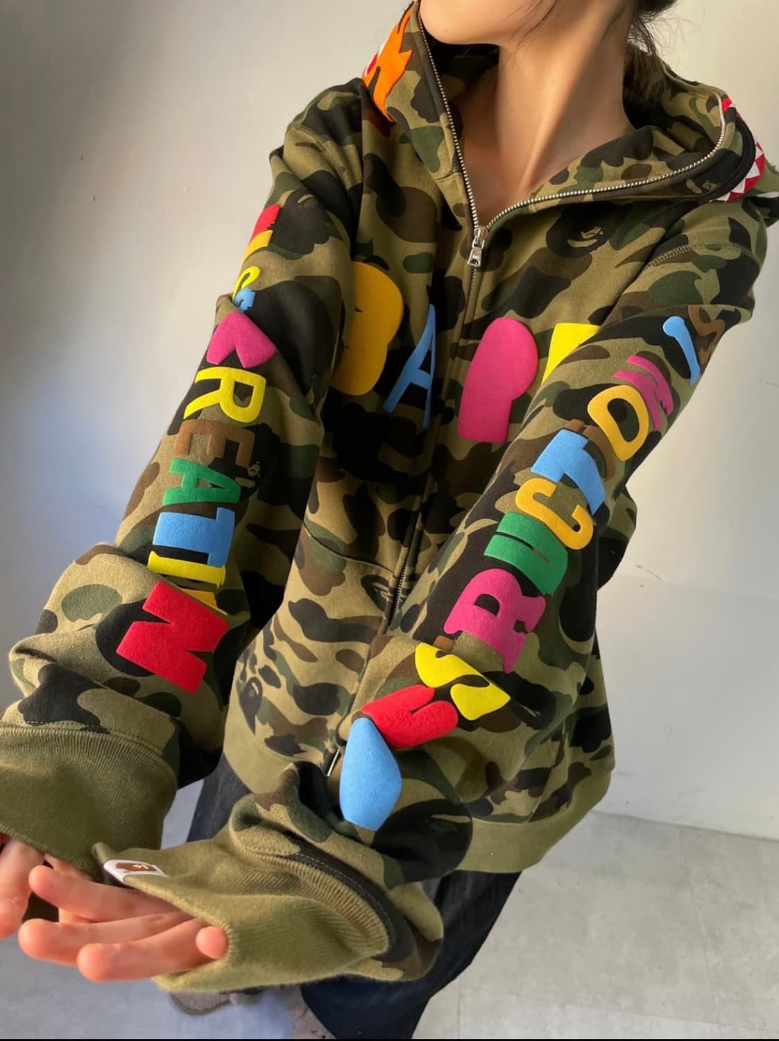 베이프x레디메이드 한정판 콜라보 집업 XL 상품이미지4