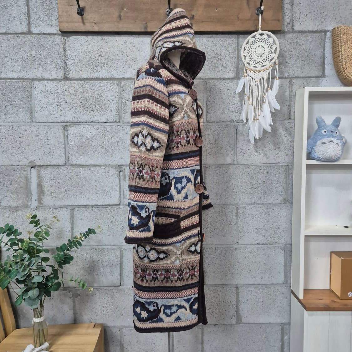 썰스데이아일랜드  에스닉 롱후드가디건 상품이미지3