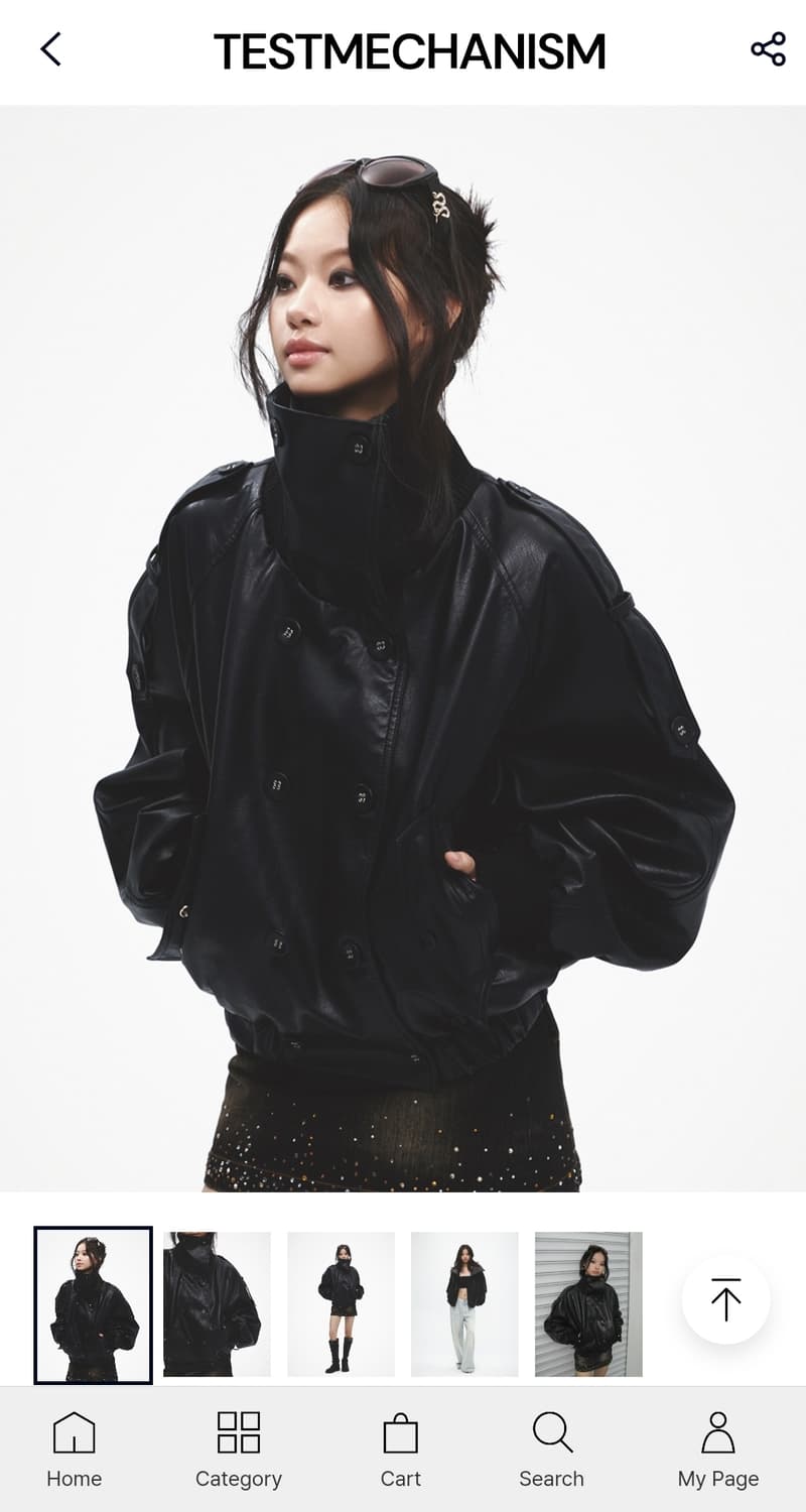 (새 상품) 테스트매커니즘 하이넥 가죽자켓 레더자켓 상품이미지1