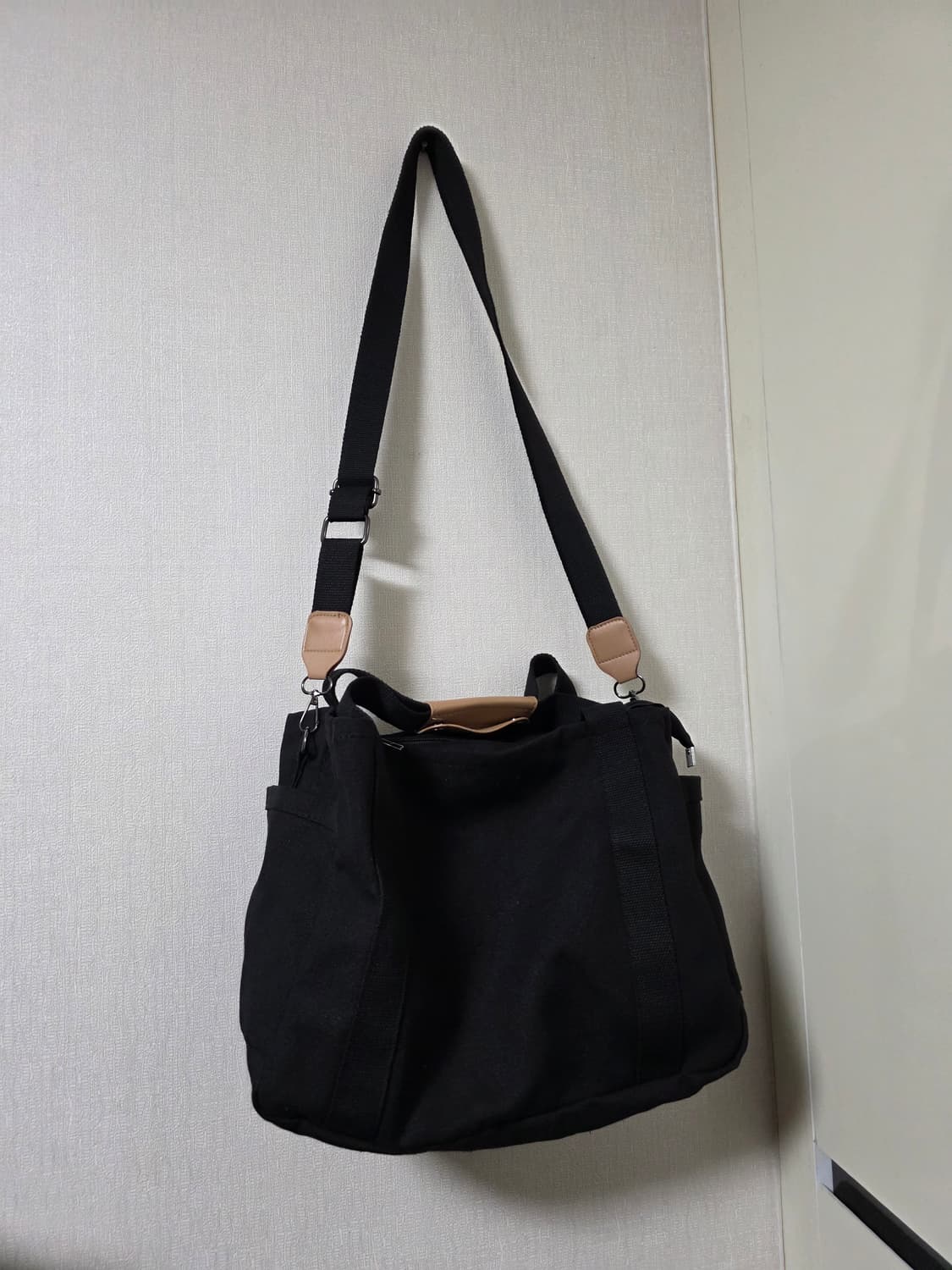 새상품) 블랙 캔버스 크로스백 숄더백 상품이미지2