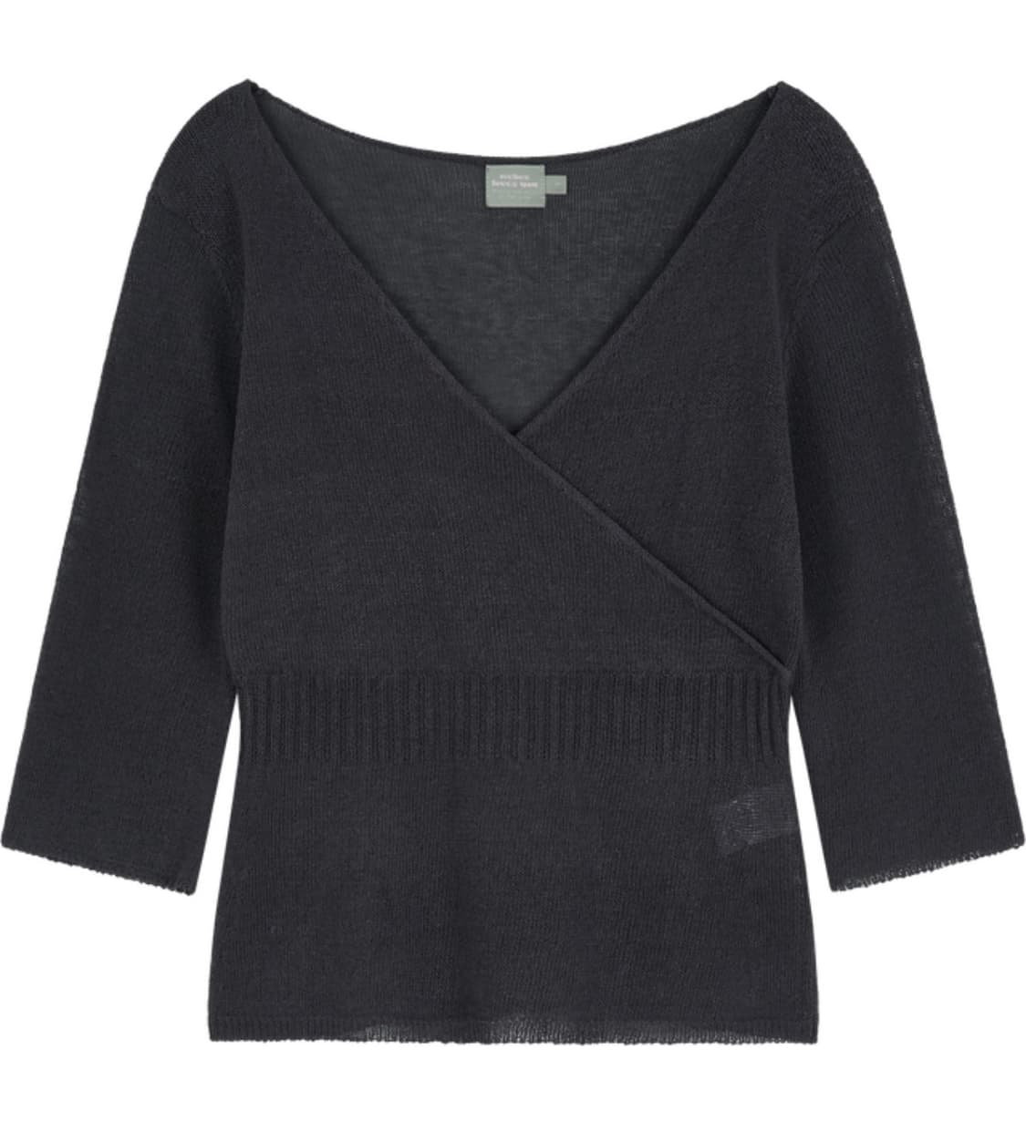 위히 Paper wrap style knit 랩 스타일 7부 니트 상품이미지1