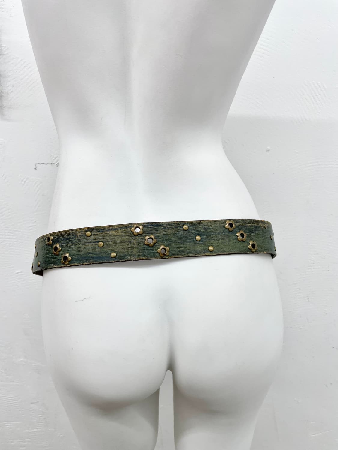 리얼레더 오리엔탈 워싱 스터드 버클 벨트 상품이미지4