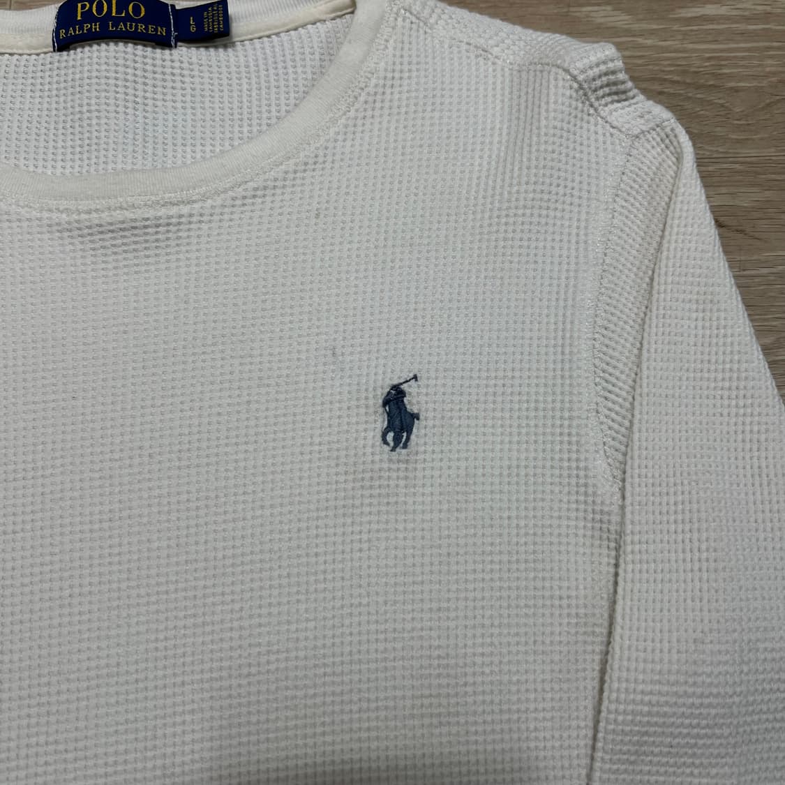 폴로 랄프로렌 스몰포니 와플 롱슬리브 [화이트] L/100 상품이미지4