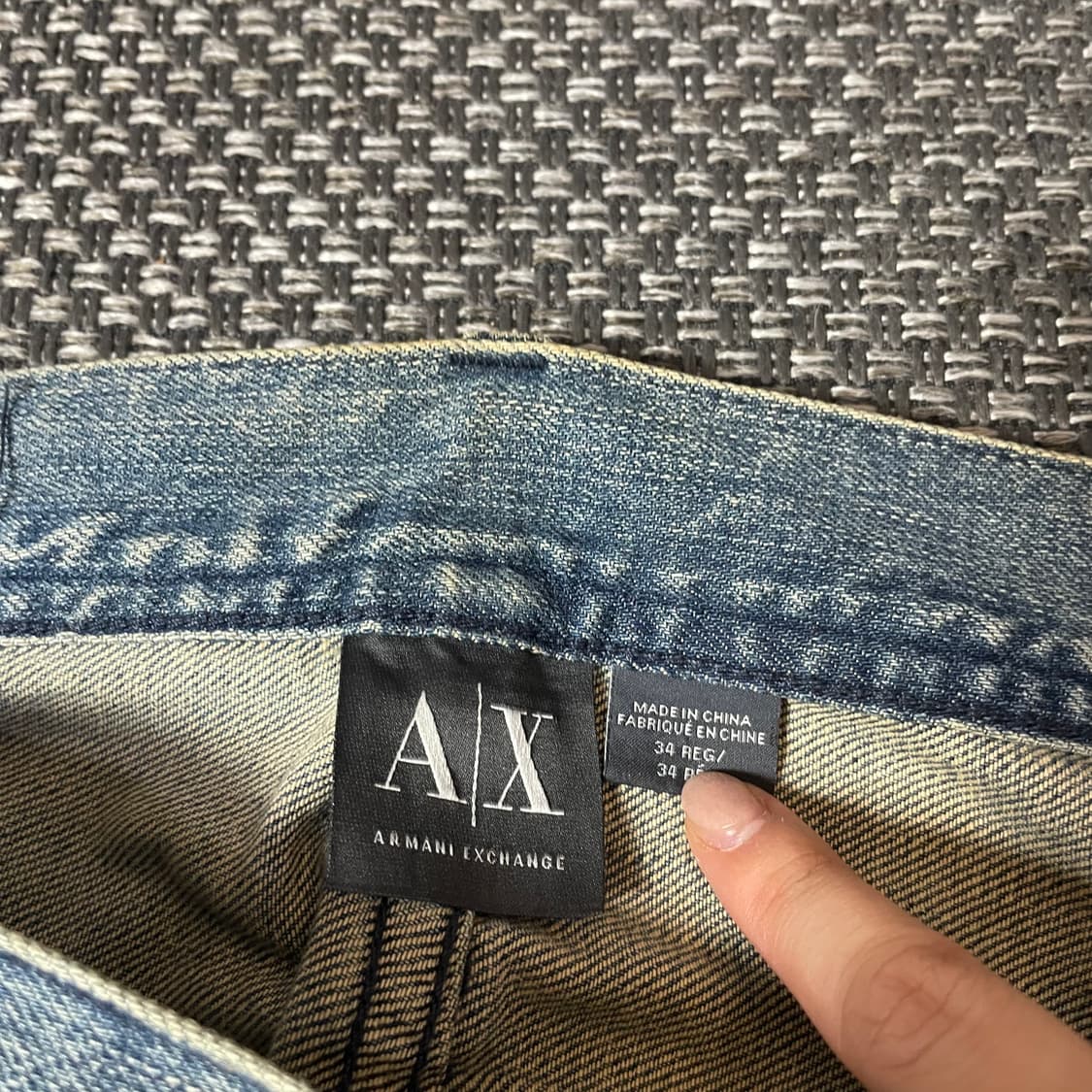 (37) 아르마니 익스체인지 연청 워싱 데님 팬츠 상품이미지3