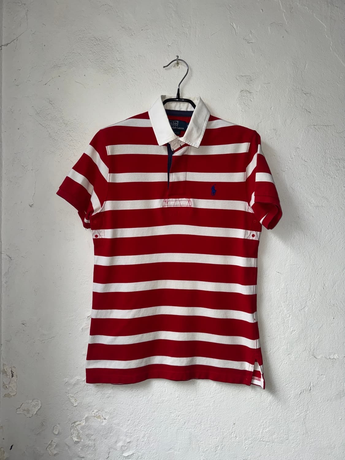 [S]Polo 폴로 럭비라인레드 스트라이프 반팔 카라티 상품이미지1