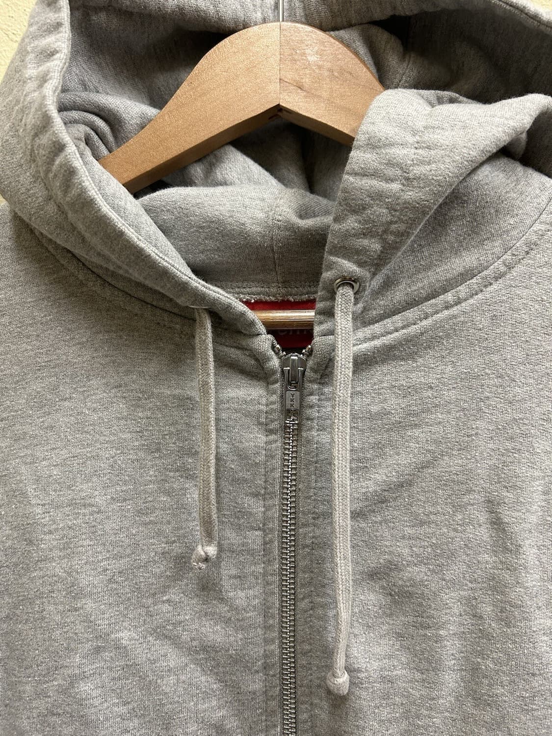 16FW 슈프림 올드 잉글리시 후드 로고 후드집업 헤더 그레이 상품이미지3