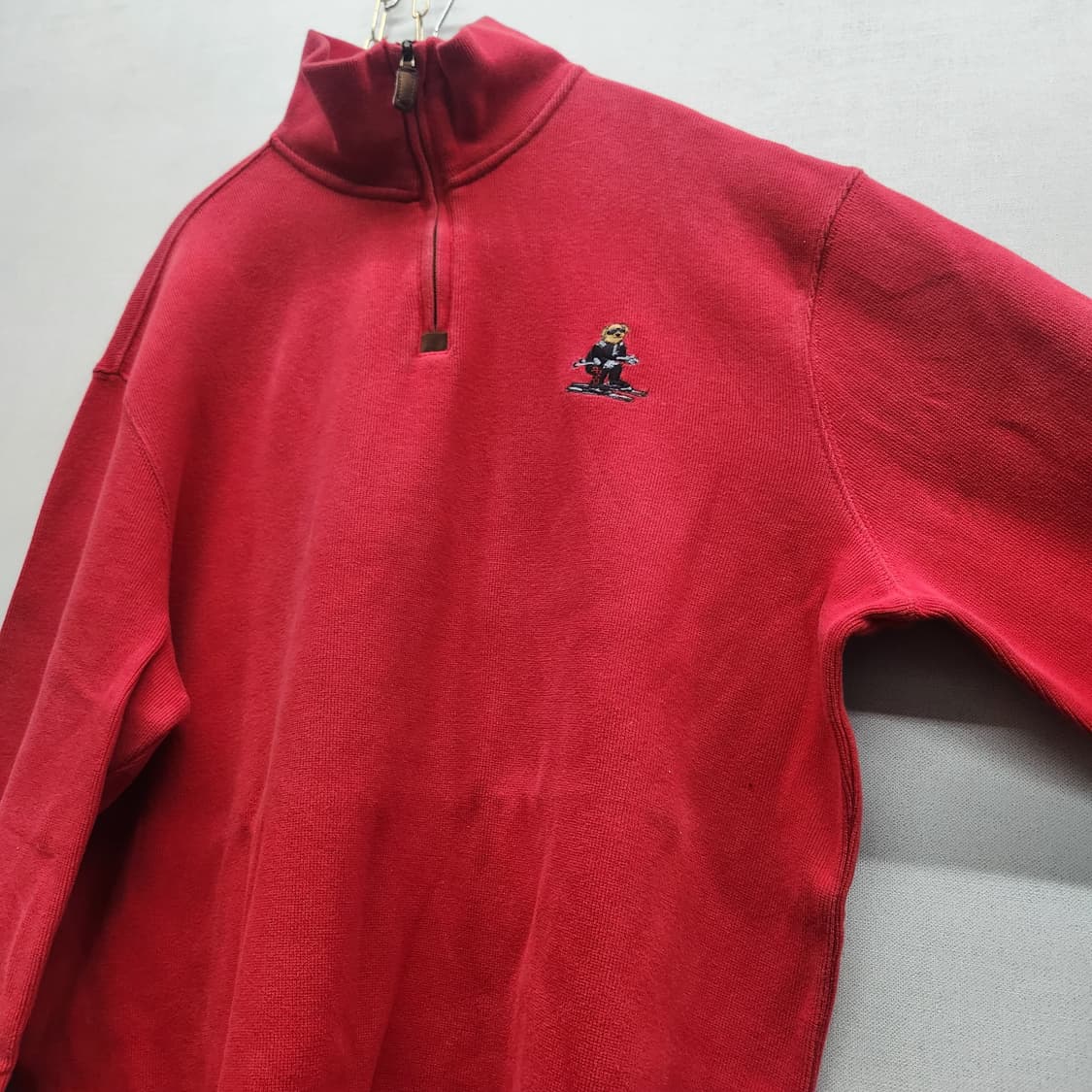 폴로랄프로렌 스키 베어자수 반집업 코튼 반집업 니트 L(2XL) 상품이미지3