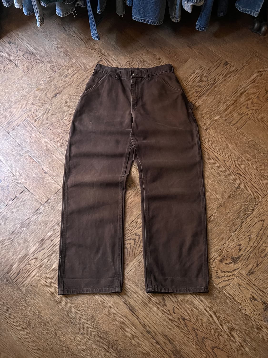 [30]칼하트 USA 다크브라운 싱글니 캔버스 워크팬츠 상품이미지2