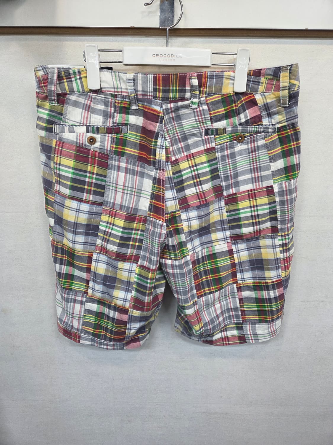 더뉴아이비 패치워크 마드라스 린넨 반바지 36 상품이미지2