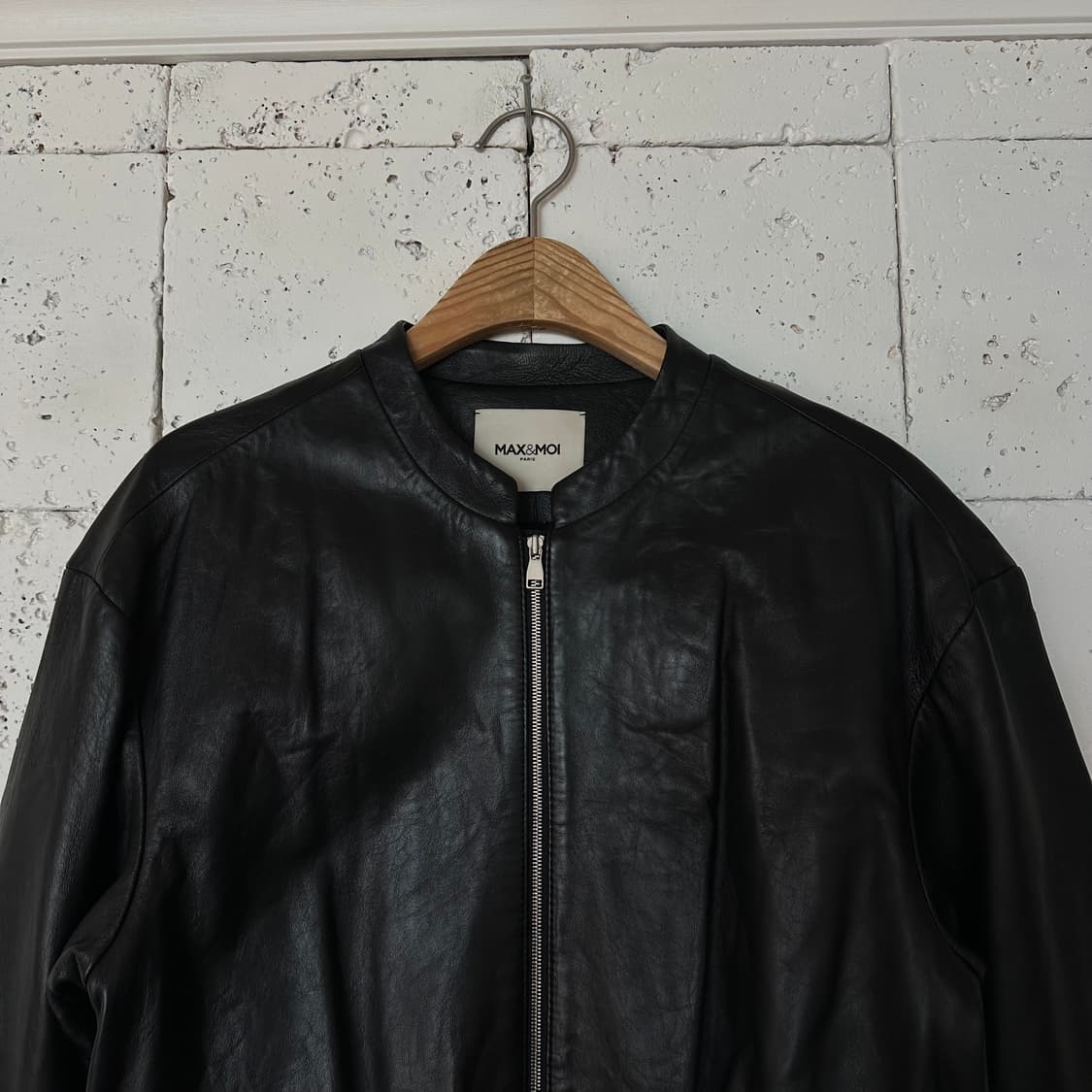 우먼66 max moi 양가죽 자켓 블랙 상품이미지2