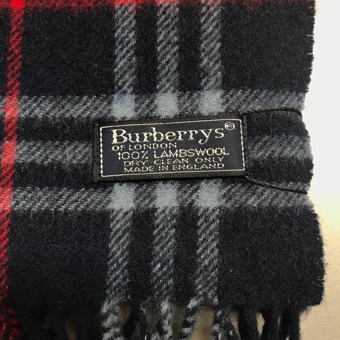버버리 정품 램스울 머플러 네이비  상품이미지4