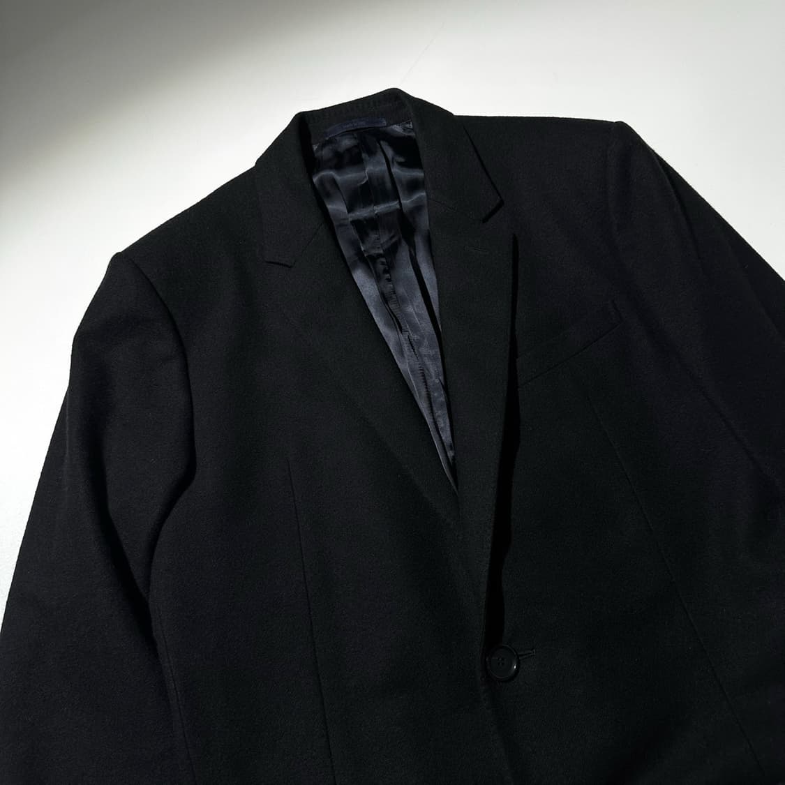 랑방 울 싱글 코트 블랙 상품이미지3