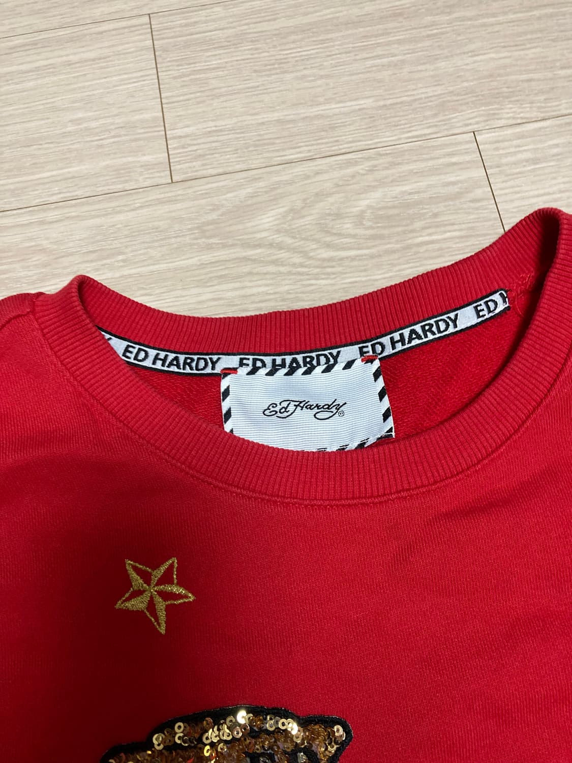 에드하디 레드 맨투맨 L 상품이미지3