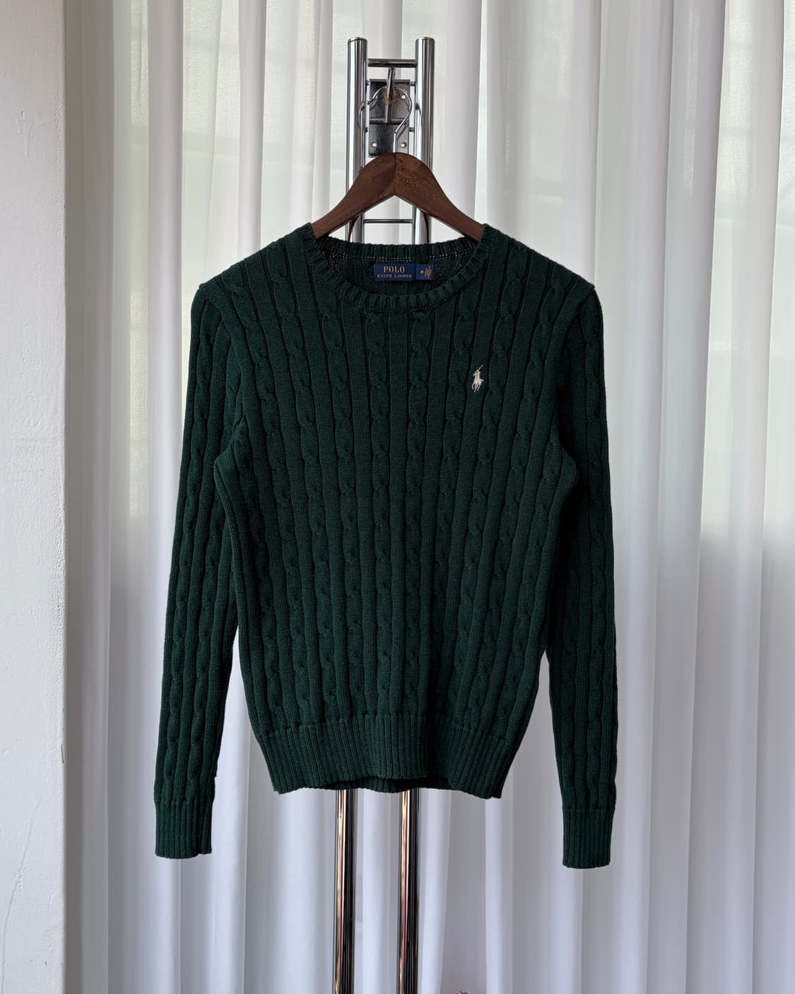 [S-M]폴로 랄프로렌 꽈배기 케이블 코튼 니트 상품이미지4