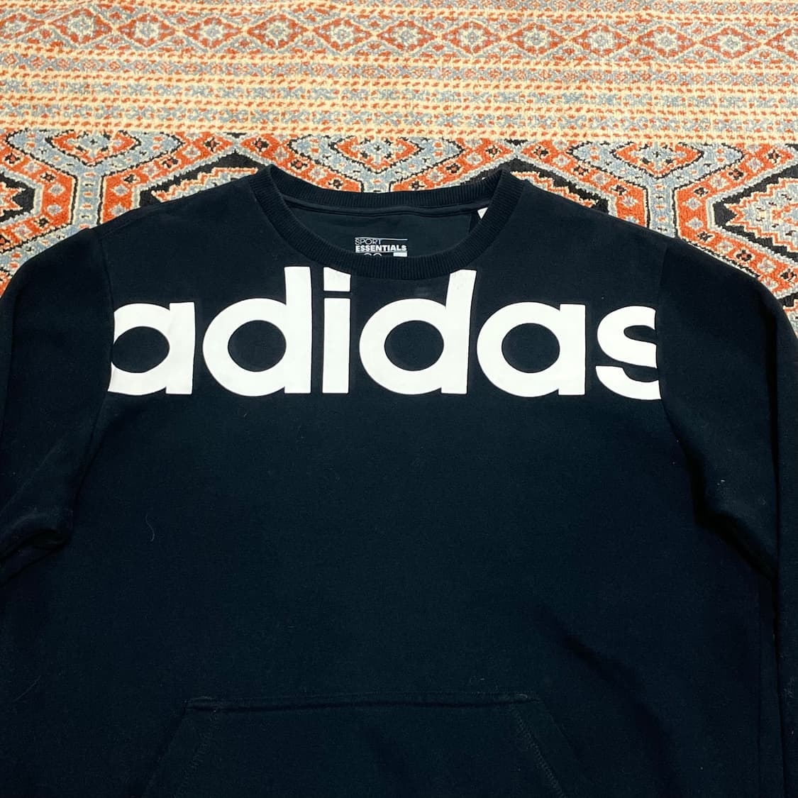  아디다스 스펠로고 네이비 기모 맨투맨 남성100 상품이미지2