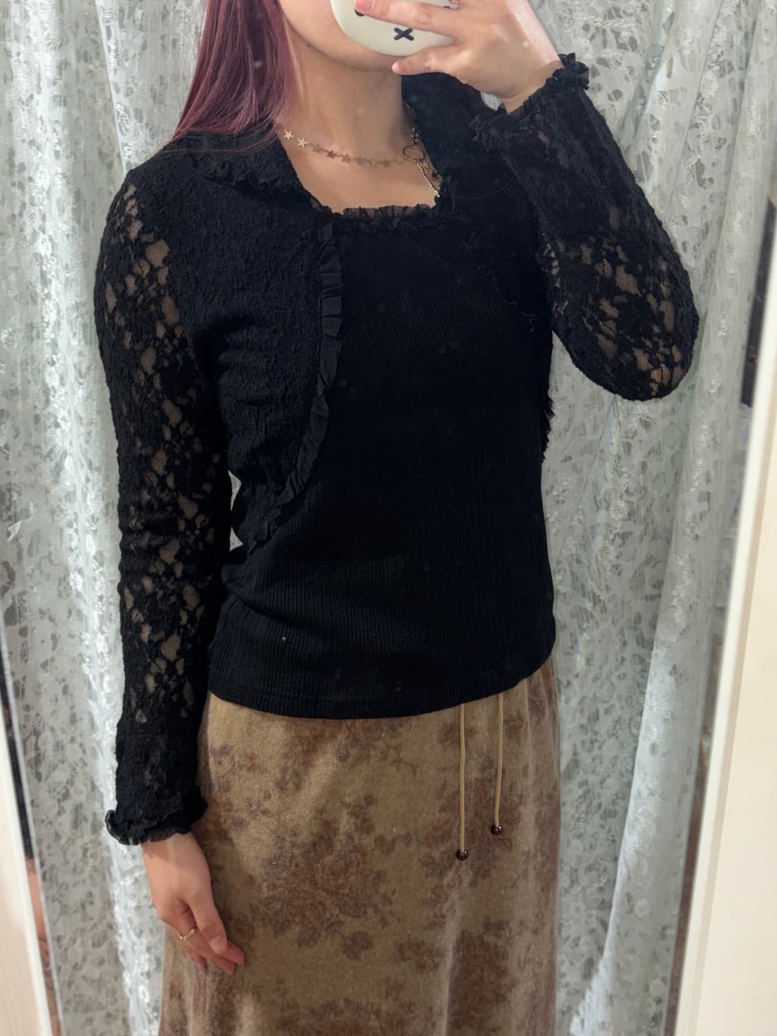 블랙 레이스탑 상품이미지3