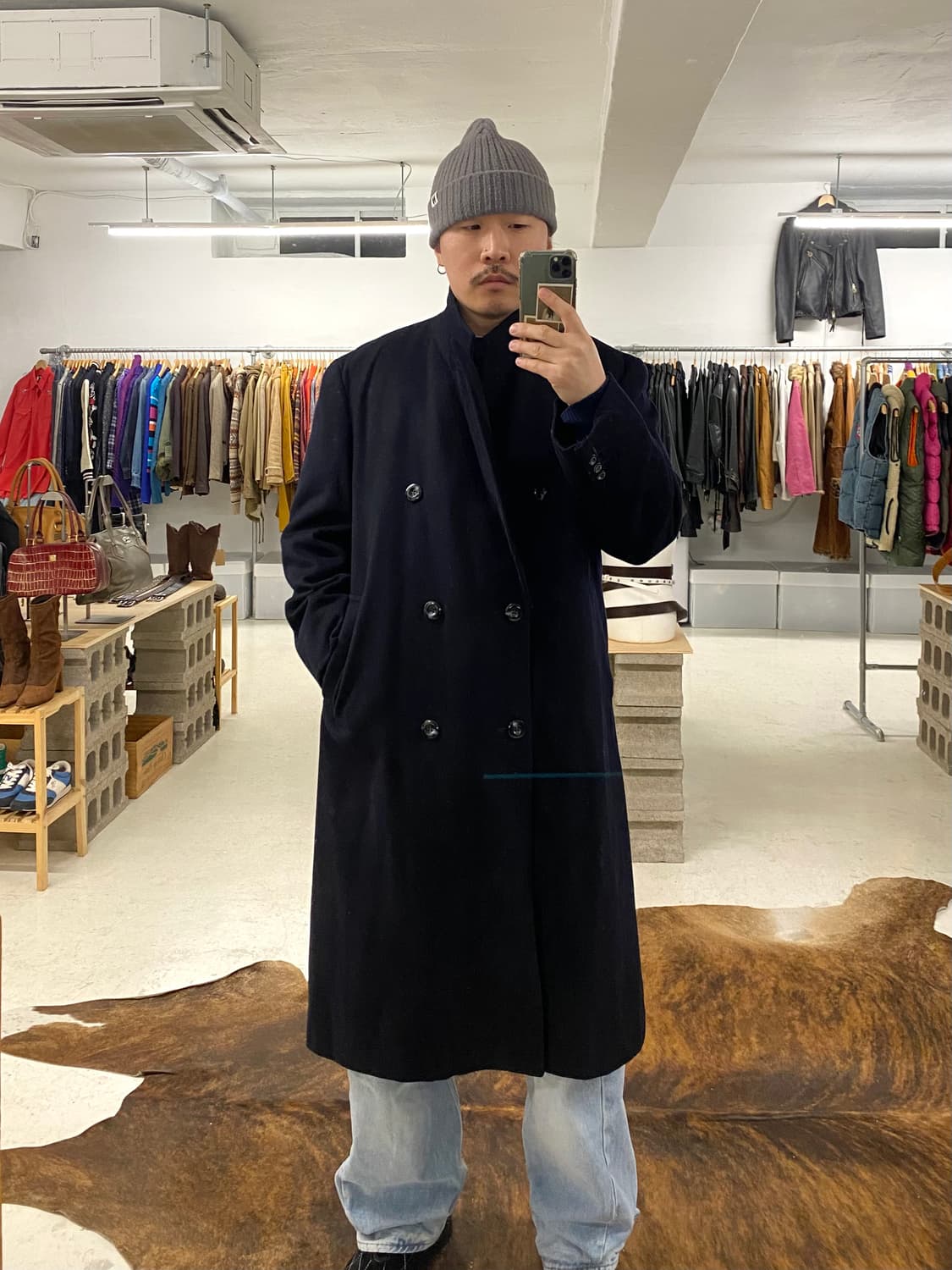 VTG cashmere double coat 캐시미어 울혼방 더블 코트 상품이미지2