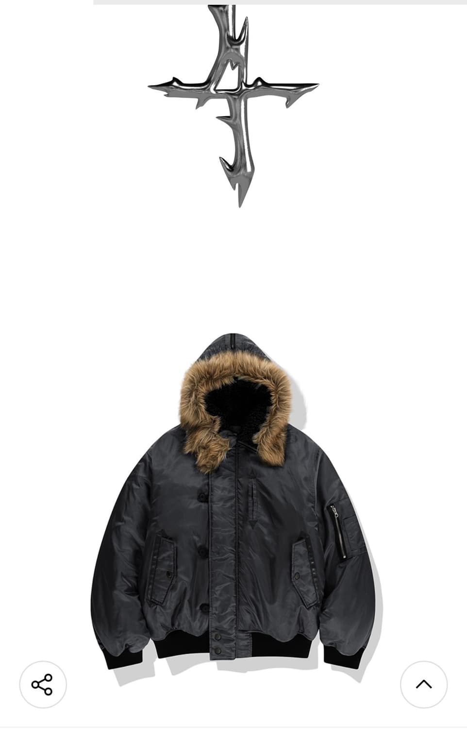 (새상품)(L)낫포너드Fur Hooded N2B Bomber Jacket 상품이미지2