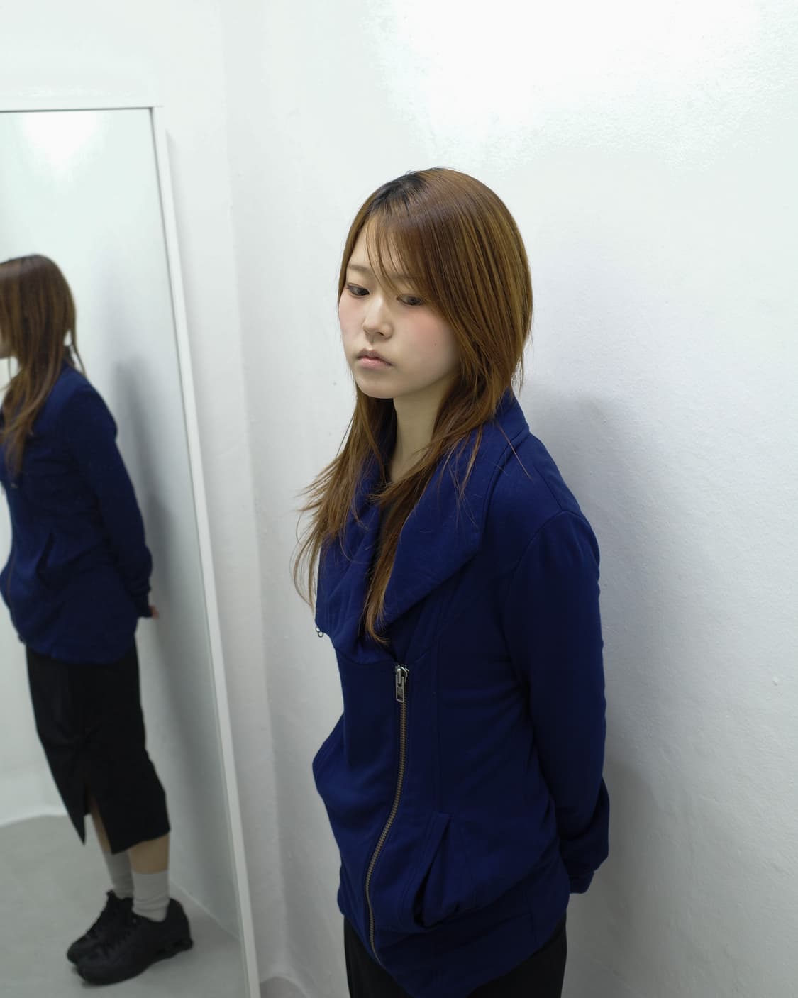 Helmut Lang Blue Biker Jacket 상품이미지1
