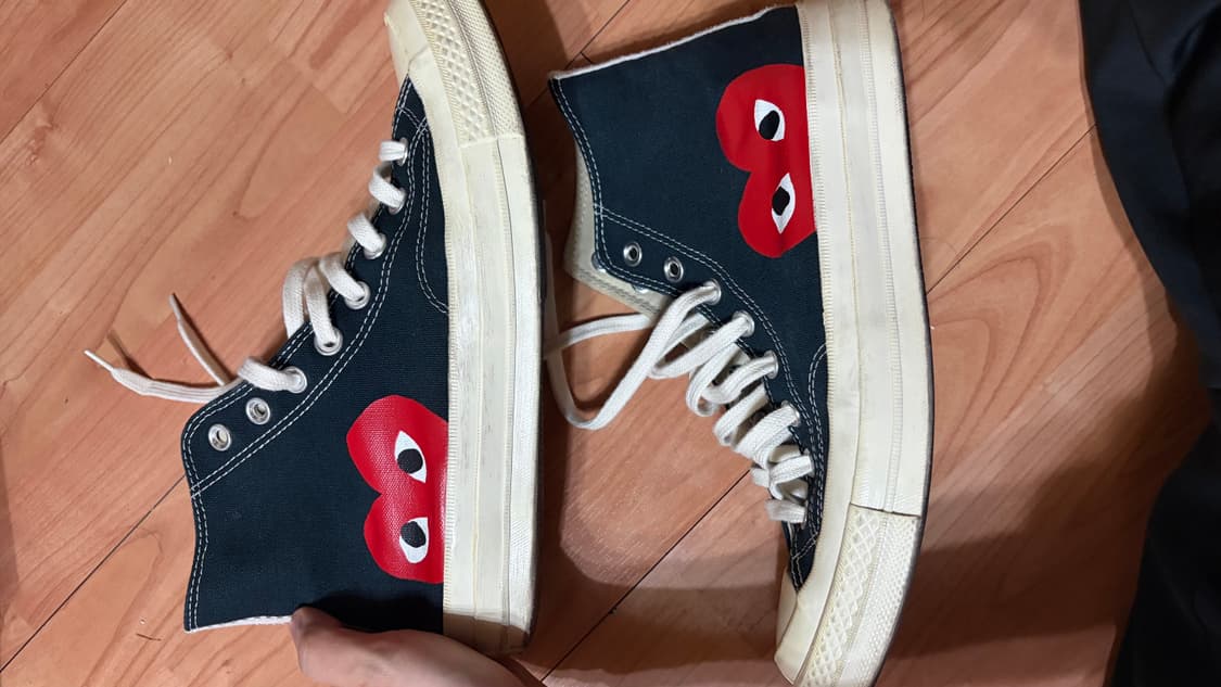 컨버스 x 플레이 꼼데가르송 척 70 하이 블랙 265 상품이미지2