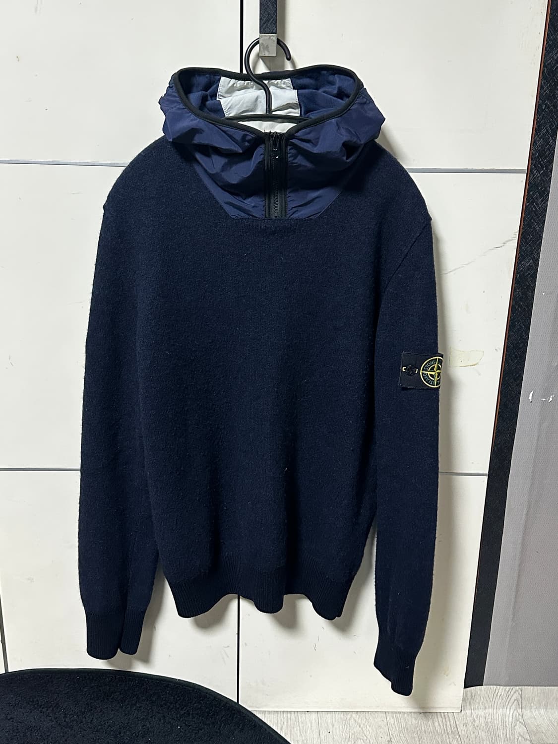 (백화점판) 스톤아일랜드 울 나일론 후디 집업 아노락 니트 L 상품이미지2