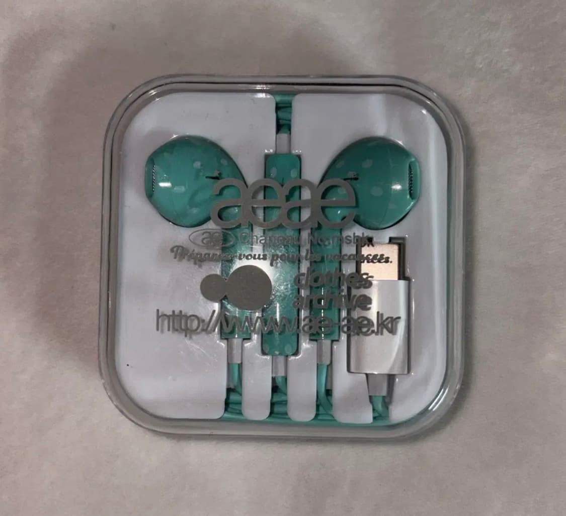 aeae 줄 이어폰 민트 상품이미지3