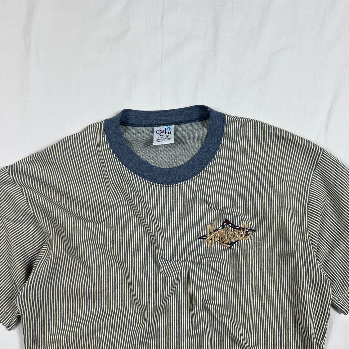 90‘s 하와이 로고 스트리이프 반팔티 상품이미지2